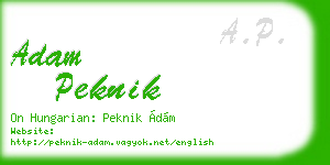 adam peknik business card